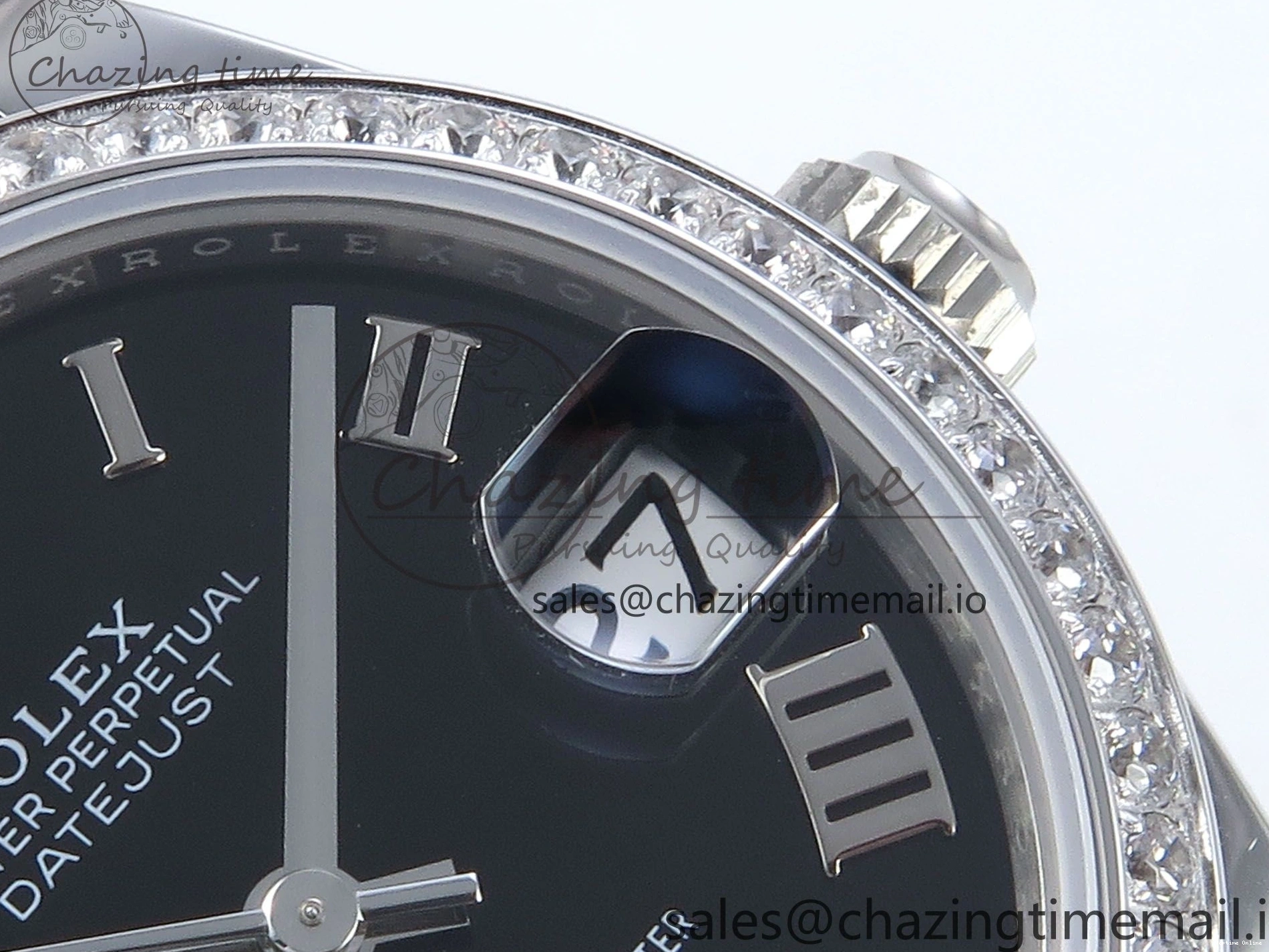 0510 DateJust 31 278384RBR ARF 1:1 Best Edition 904L Steel Black Roman Dial Diamonds Bezel on SS Jubilee Bracelet ETA SmoothTexture 449